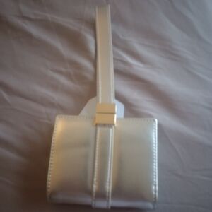 Gold Metallic Bifold Wallet, With Slide Closure